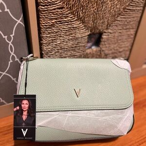 NWT Vanessa Williams Mint Green Leather Crossbody Bag
